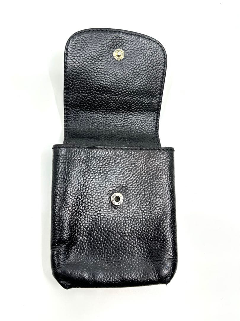 CHANEL シガレットケース　キャビアスキン　ブラック