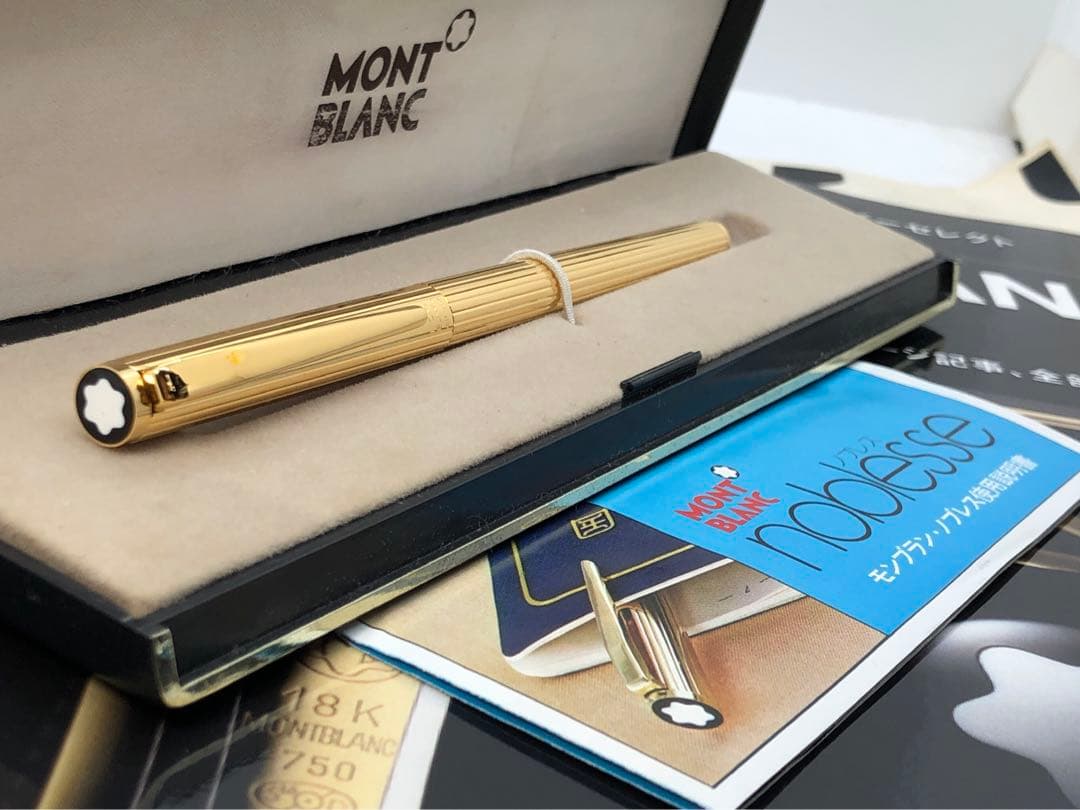 モンブラン☆金運を呼ぶ総金張り未使用に近い価値の高い逸品！ノブレス