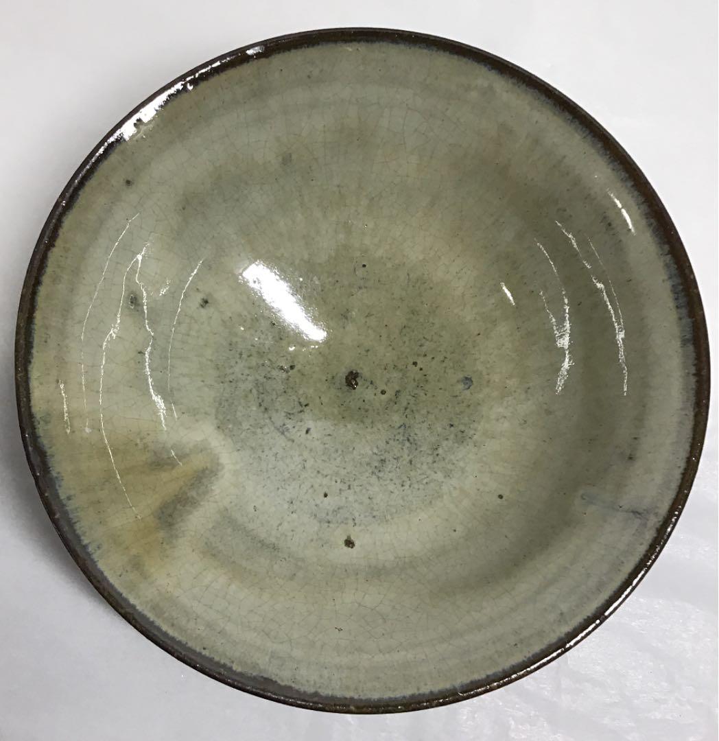 茶道具】13代亀井味楽作 高取平茶碗