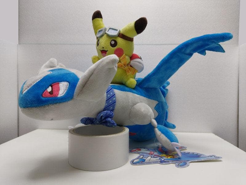 ラティアスとラティオスに乗って旅をするピカチュウ ぬいぐるみ