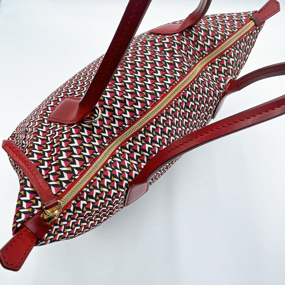 極美品 ROBERTA PIERI 2wayバッグ TATAMI 赤f261