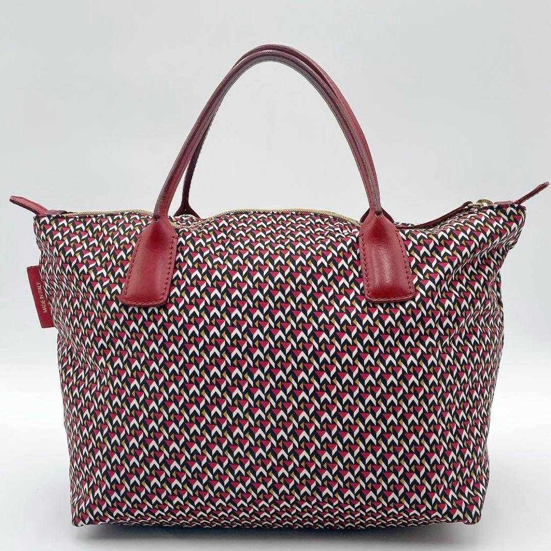 極美品 ROBERTA PIERI 2wayバッグ TATAMI 赤f261