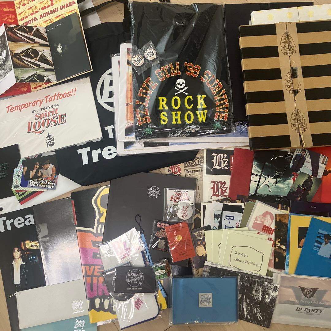 い*O様 B'z 直筆サイン色紙2枚＋90年代ツアー＆B'z Partyグッズま