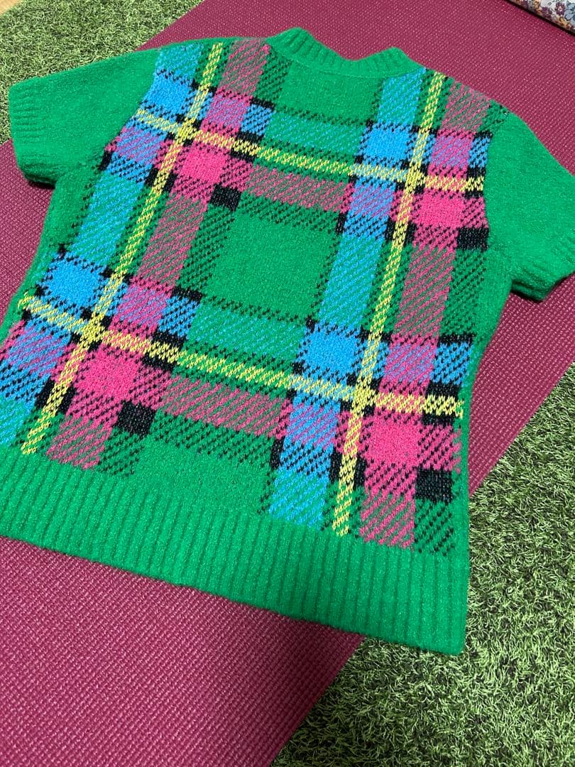 ニコ☆ラウドマウス☆グリーン チェック柄 セーター・スカート