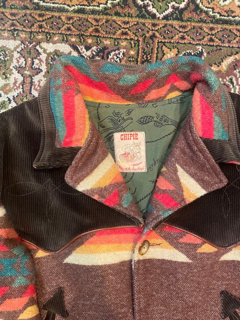希少・レア CHIPIE フィールドジャケット ブルゾン L ネイティブ柄