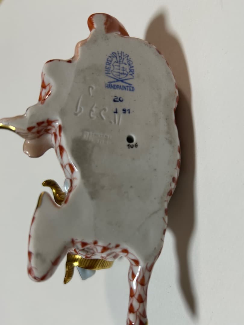 Herendヘレンド干支シリーズ 「未」金彩仕上げ 置物 フィギュリン磁器