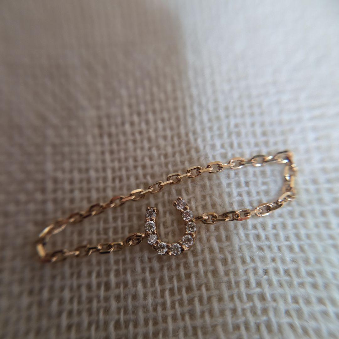 K10YG ホースシュー ダイヤ リング