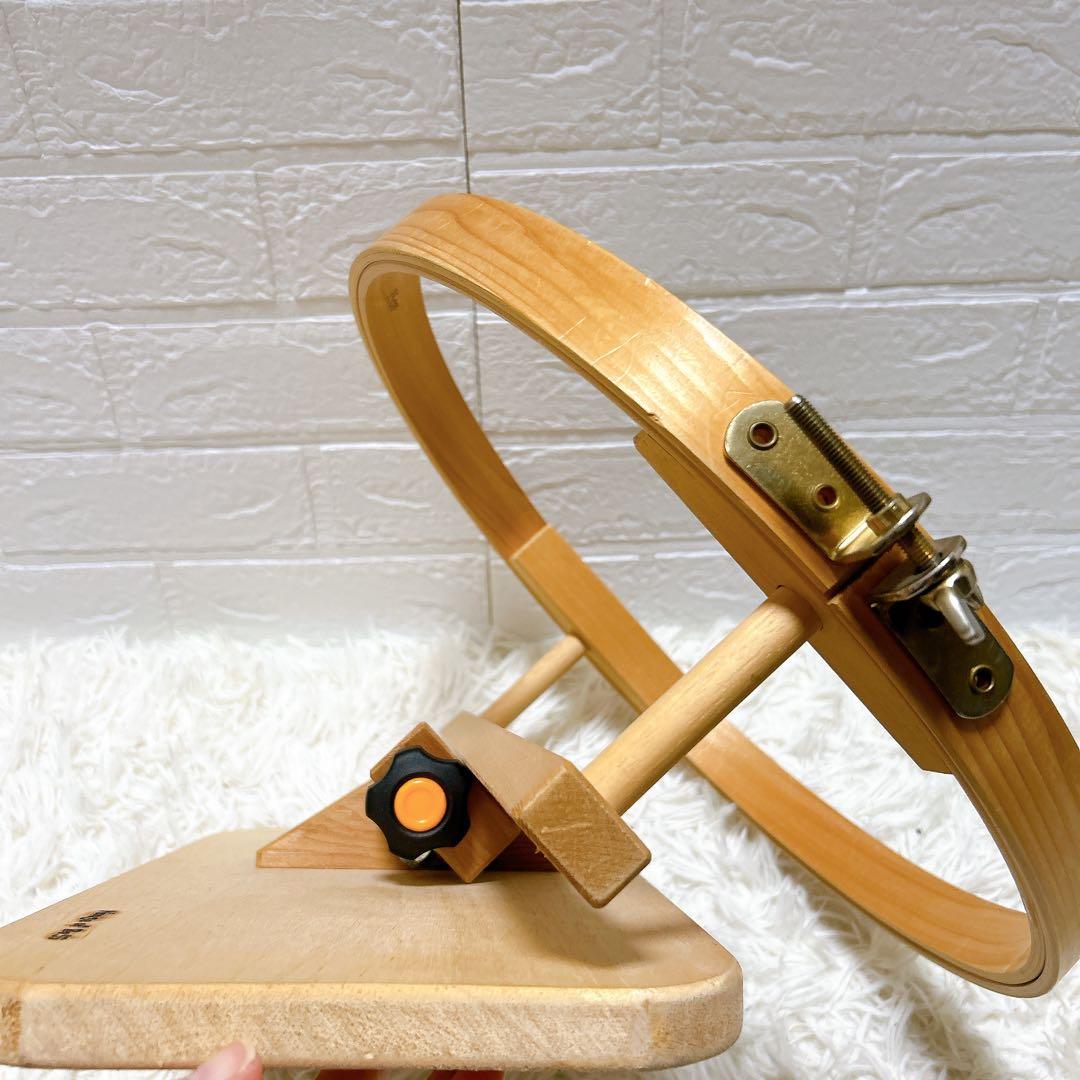 House of Bess パッチワーク　刺繍用　スタンドフープ　木製　35cm