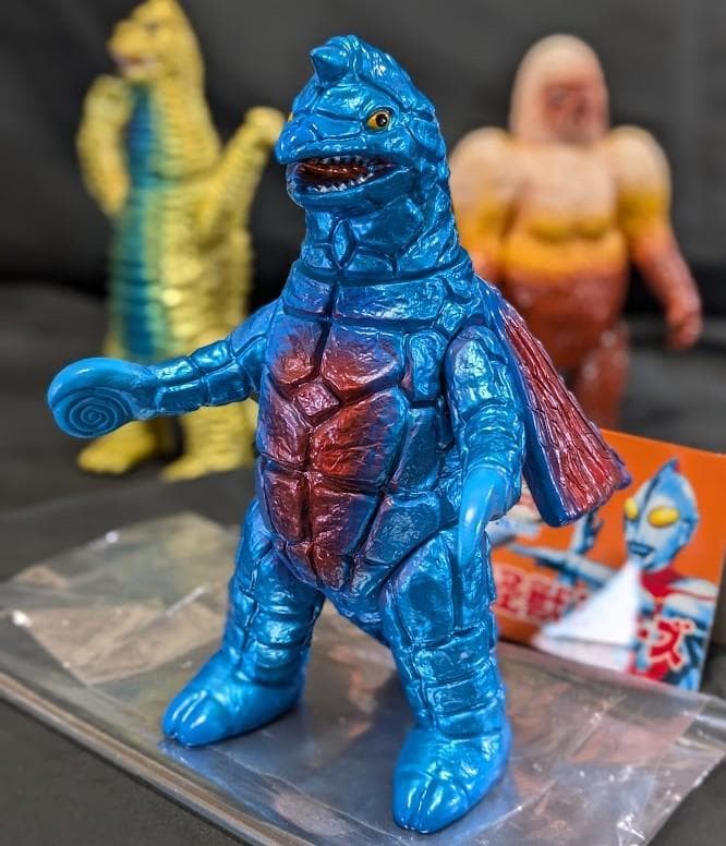 レッドキング＆ドラコ羽付（ブルマァク復刻）ソフビフィギュア2体セット