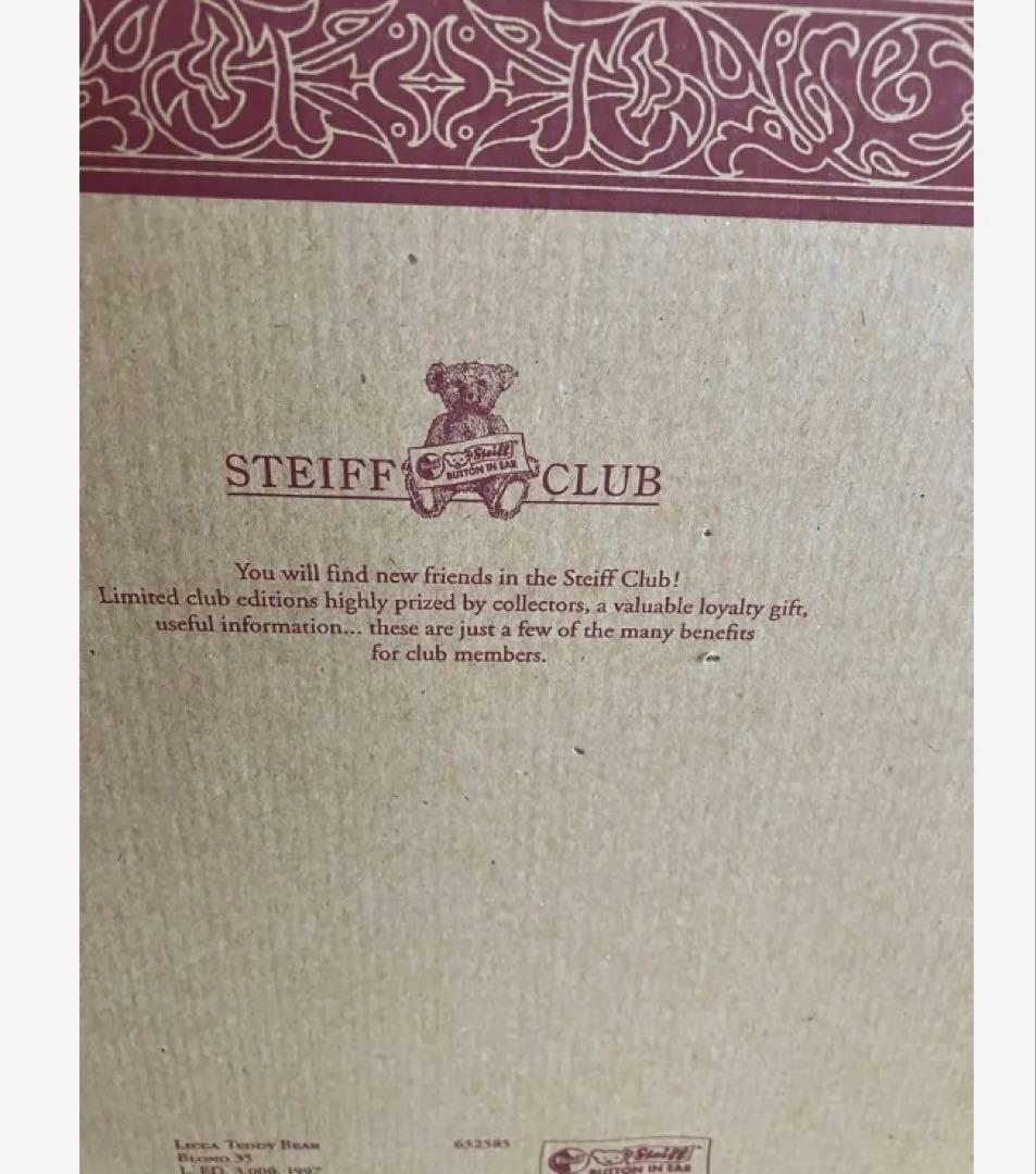 シュタイフSTEIFF限定テディベアLICCAリカ＊ぬいぐるみクマくまカントリー