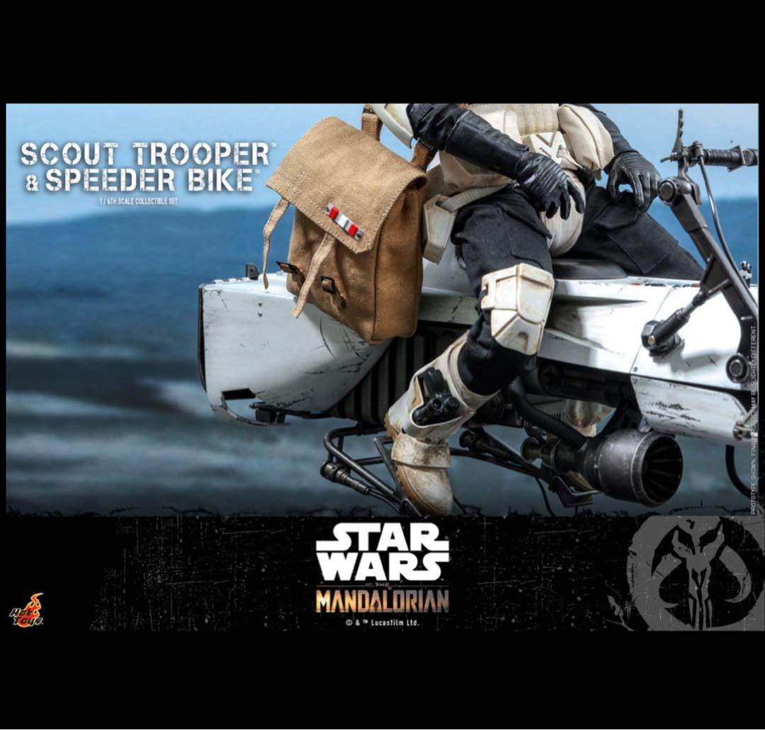 【美品・ホットトイズ】 マンダロリアン　スカウト・トルーパー　スピーダー・バイク