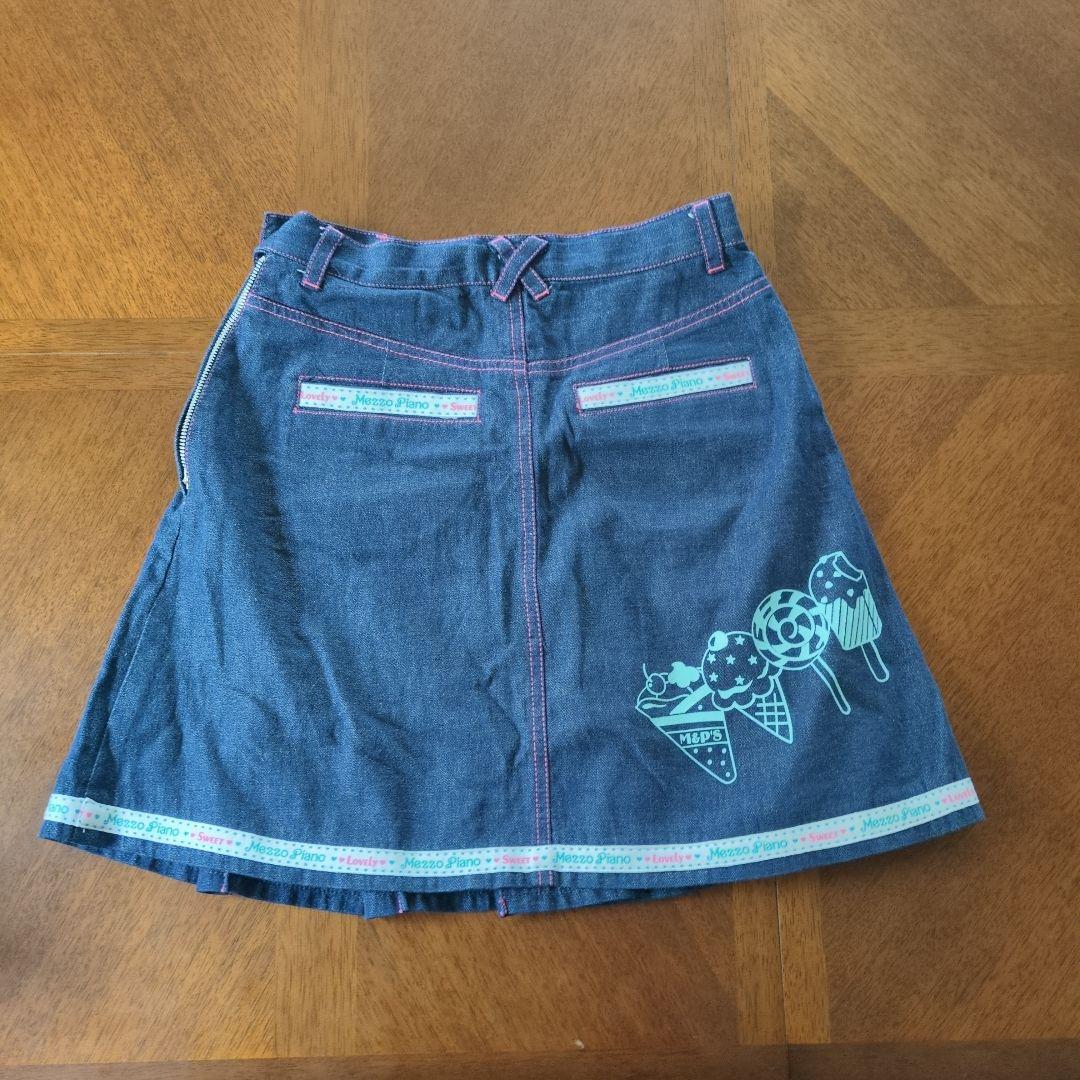 平成レトロ　mezzo piano デニムスカート L (160)
