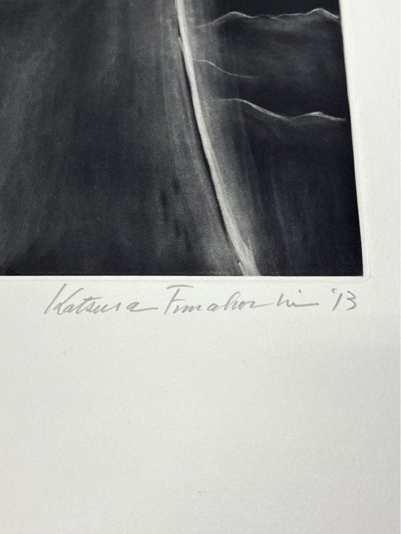 舟越桂 直筆サイン入り 銅版画《遠い月》2013年 希少版画作品