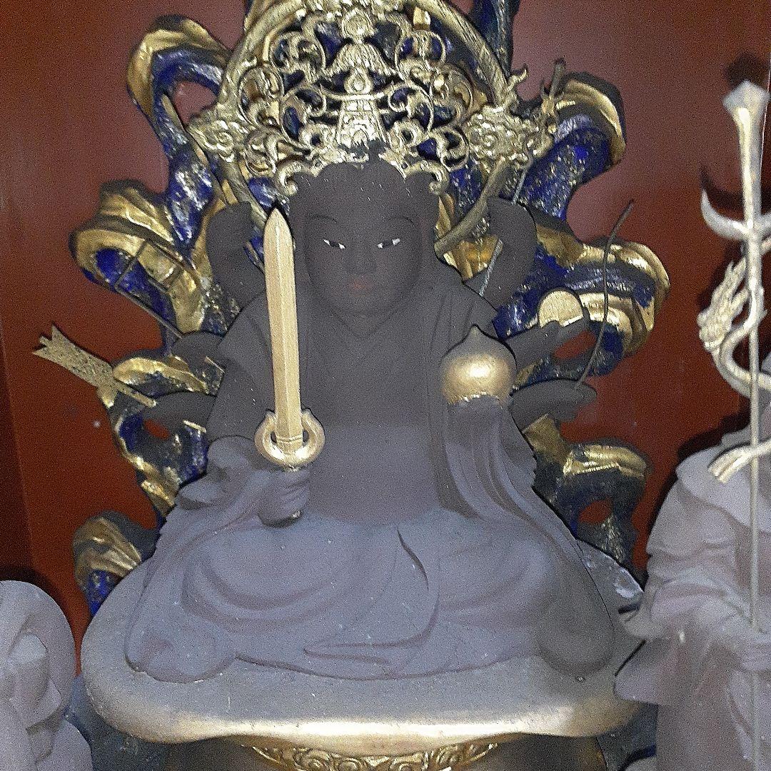 極逸品 清瀧辨財尊天 仏像 朱墨 大型厨子