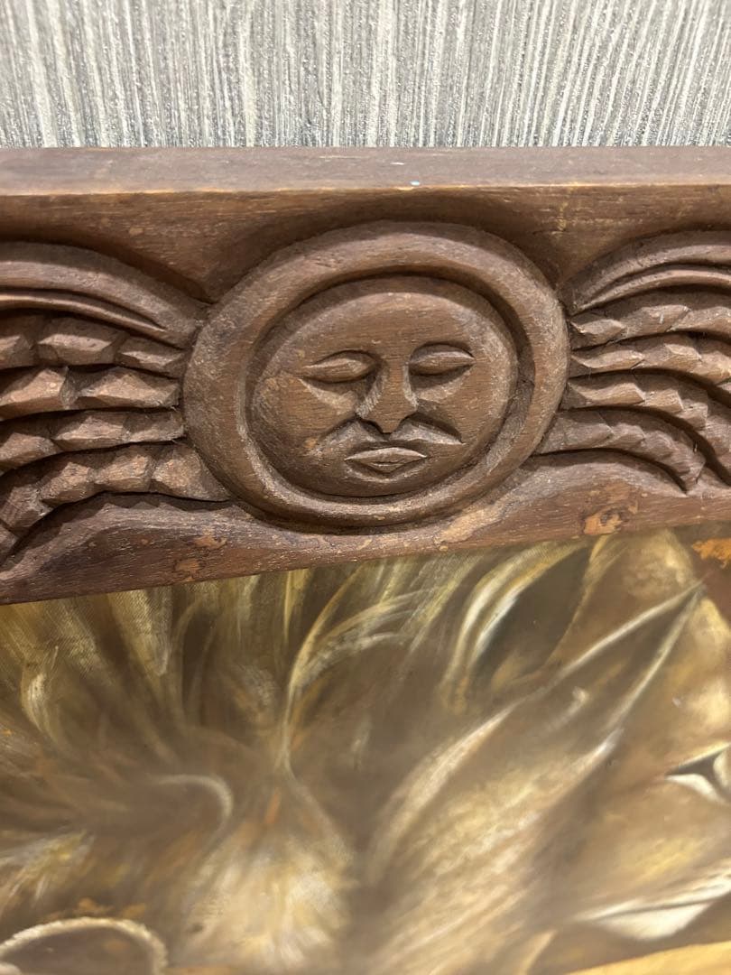 アフリカ油絵 アクスム高級額装 エチオピア画家 終了】アフリカ現代