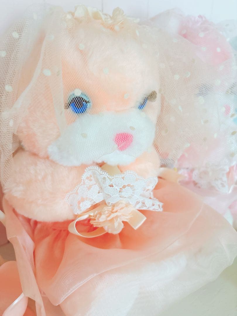 花嫁テディベア パステル 海外 ヴィンテージ ぬいぐるみ くま