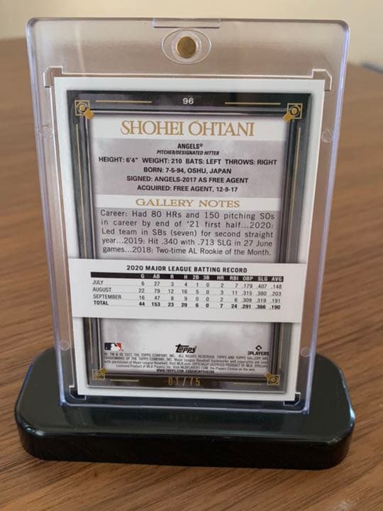 大谷翔平】希少「No.1」/75枚 限定カード（マグホ付き） Topps