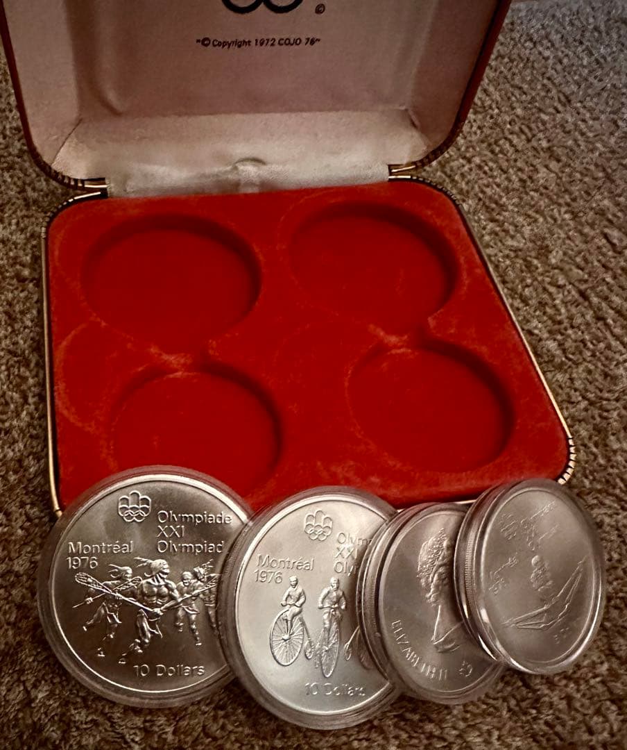 1976年　カナダモントリオールオリンピックの記念銀貨セット