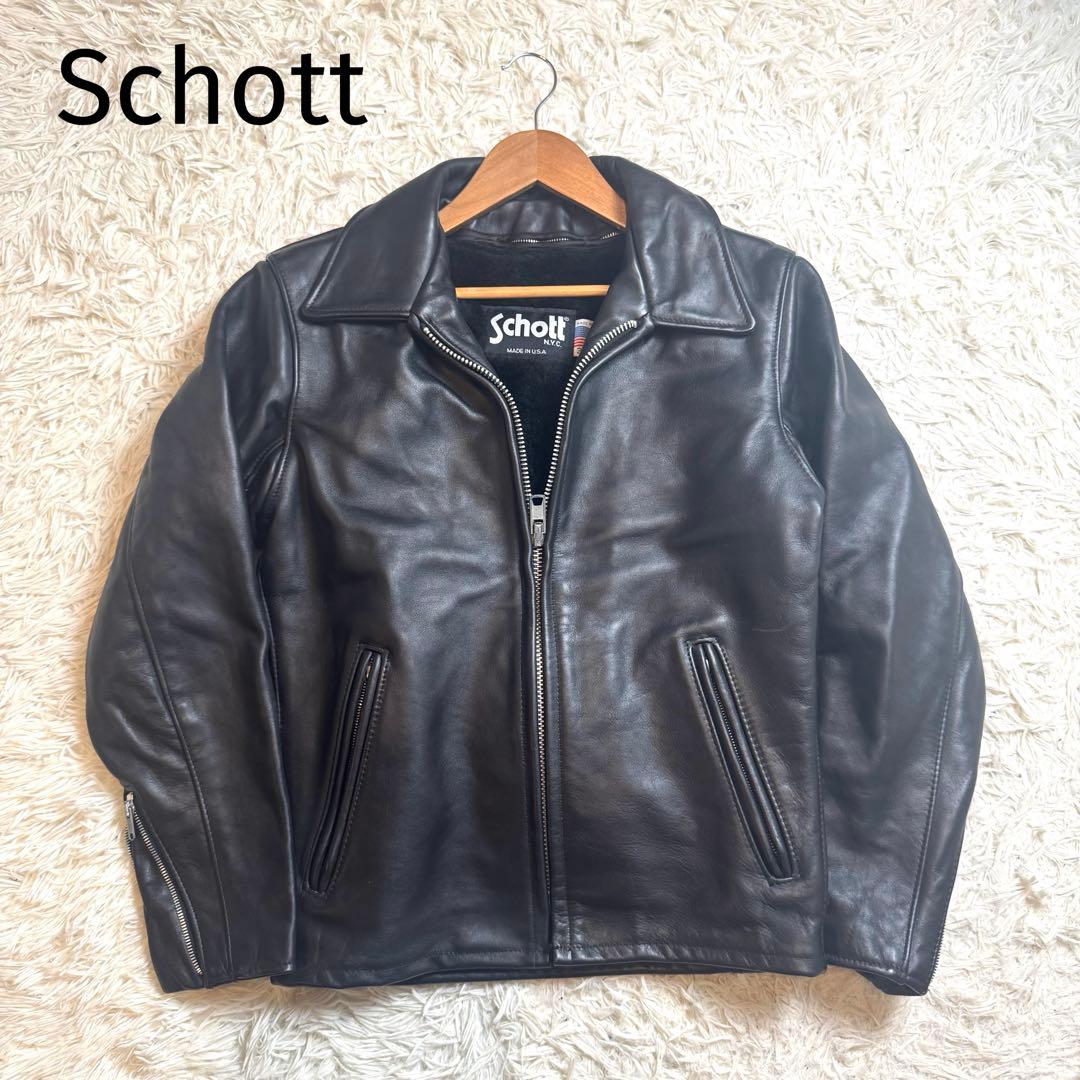 美品】Schott 652 トラッカージャケット 牛革 本革 36 USA製 - メルカリ