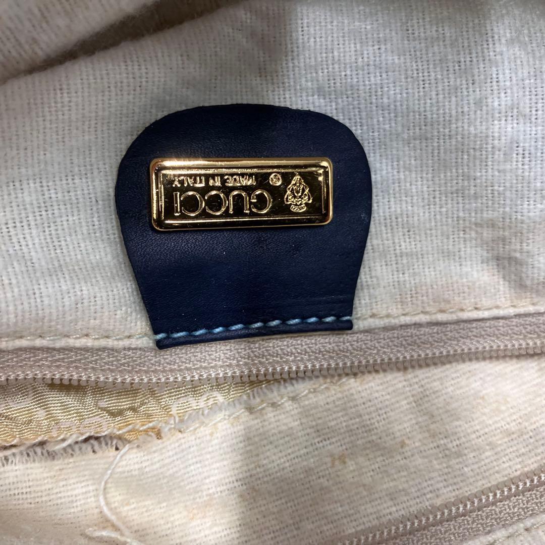 専用GUCCI オールド グッチ　フローラ キャンバスネイビーレザー ショルダー