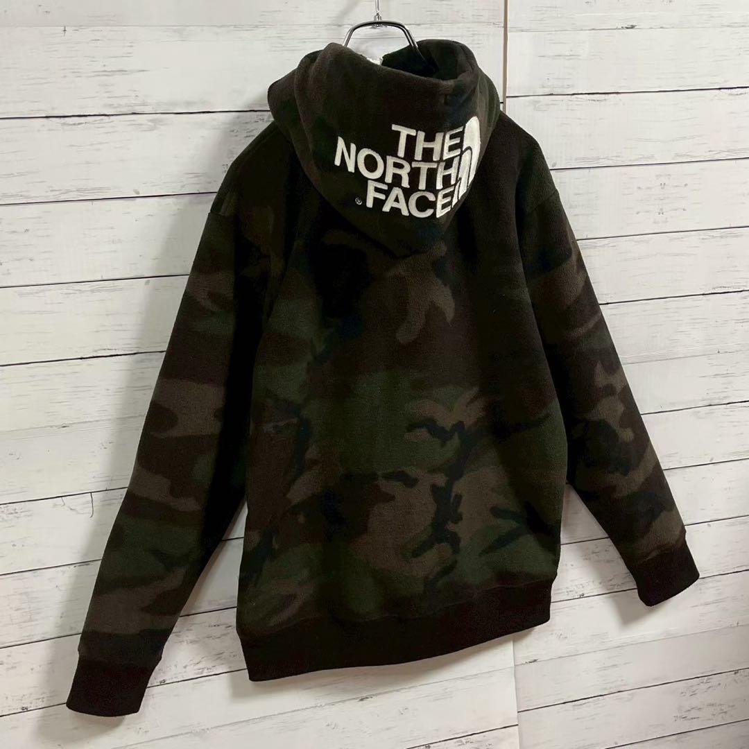 1【人気Lサイズ】ザノースフェイス☆フードビッグロゴ フリースリアビュー7368