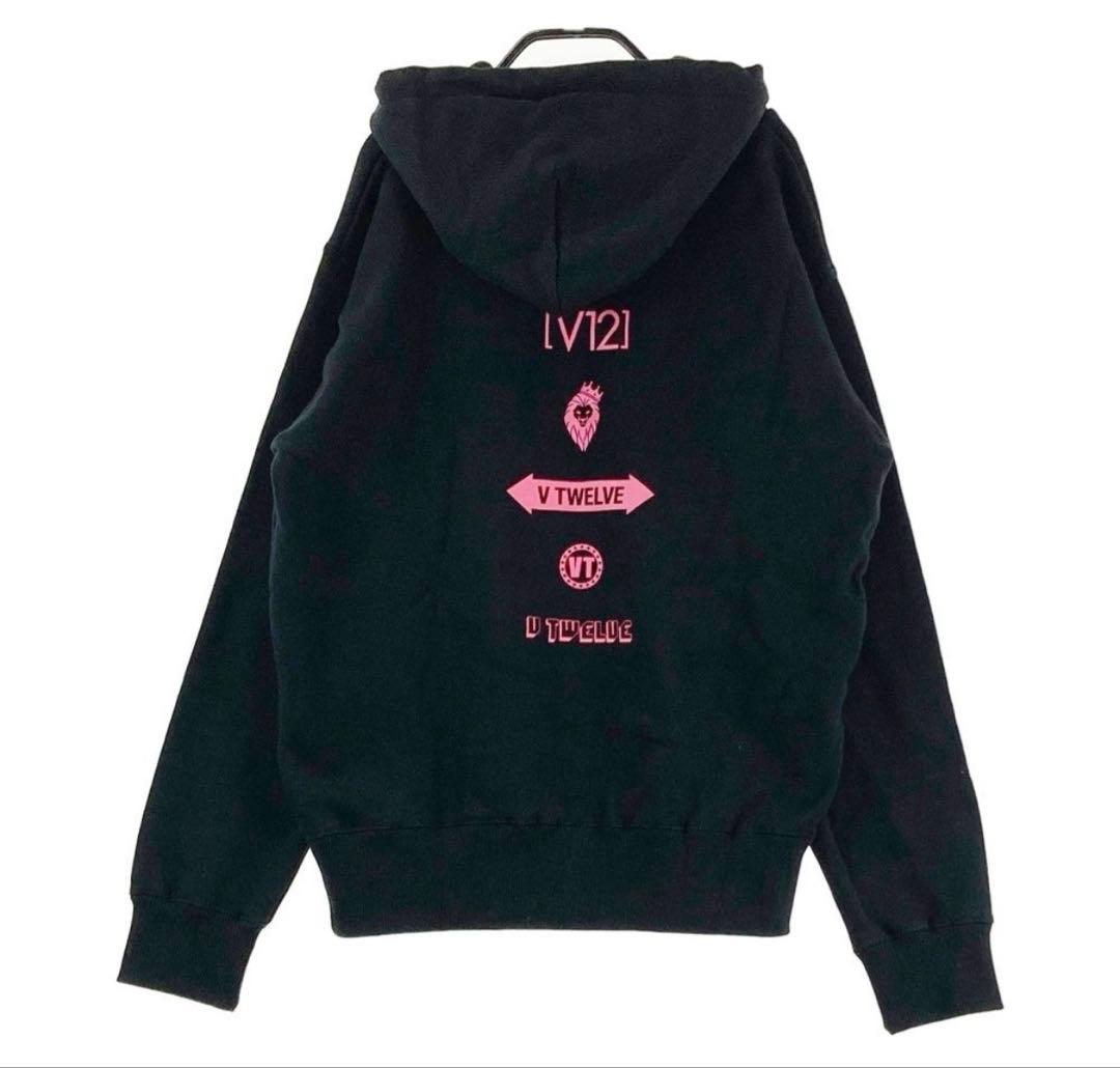 ⭐︎v12⭐︎パーカー　フード　ヴィトゥエルブ　ブラック
