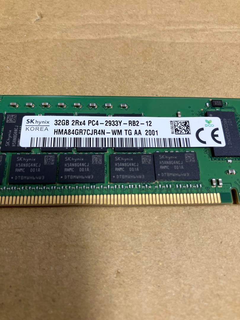SK hynix 32GB DDR4 メモリHMA84G7CJR4N-WM TG SK HYNIX 32GB PC4-2666V-R DDR4 Registered ECC 2RX4 Memory