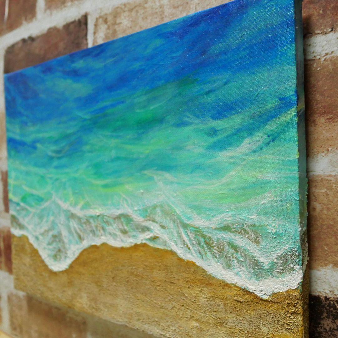 油絵 絵画 【砂浜の海】
