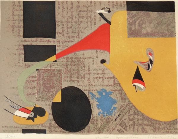 ★ ミロ　リトグラフ シート ★　題名不明