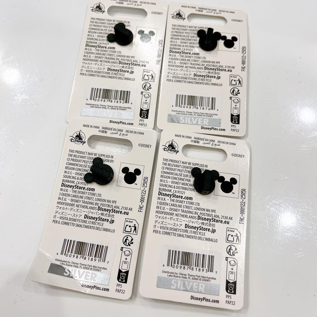 日本未発売】WDW ピンバッジ 4点セット 4大パーク限定