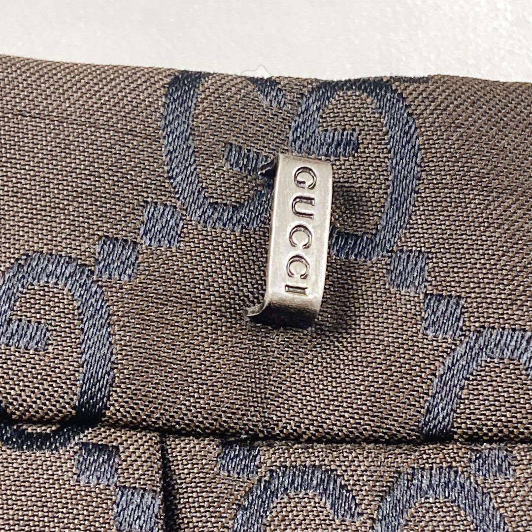 極美品 GUCCI GG柄 モノグラム スカート フロントポケット 40 L