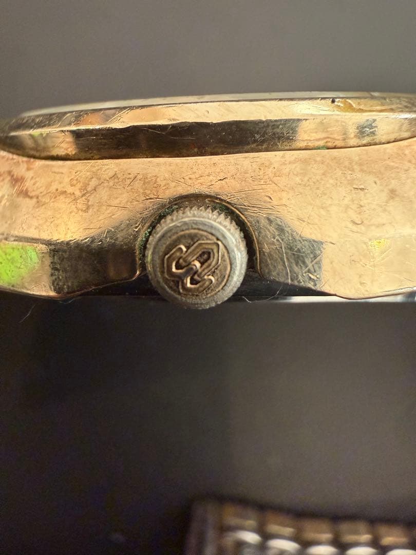 SEIKO グランドクォーツ CAP GOLD 赤SUN 可動品 電池交換済