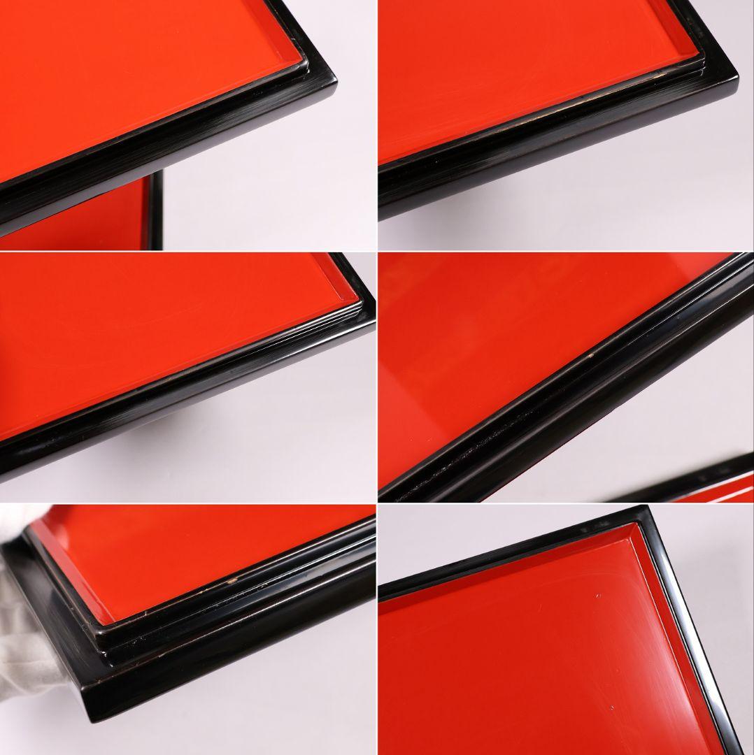 輪島塗 沈金 菊花 五段重箱 蓋2枚 黒塗 内朱塗 木製漆器 漆芸【MB56】