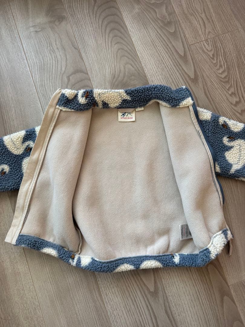 大人気⭐︎KONGES SLØJD 白鳥柄フリースアウター 95cm