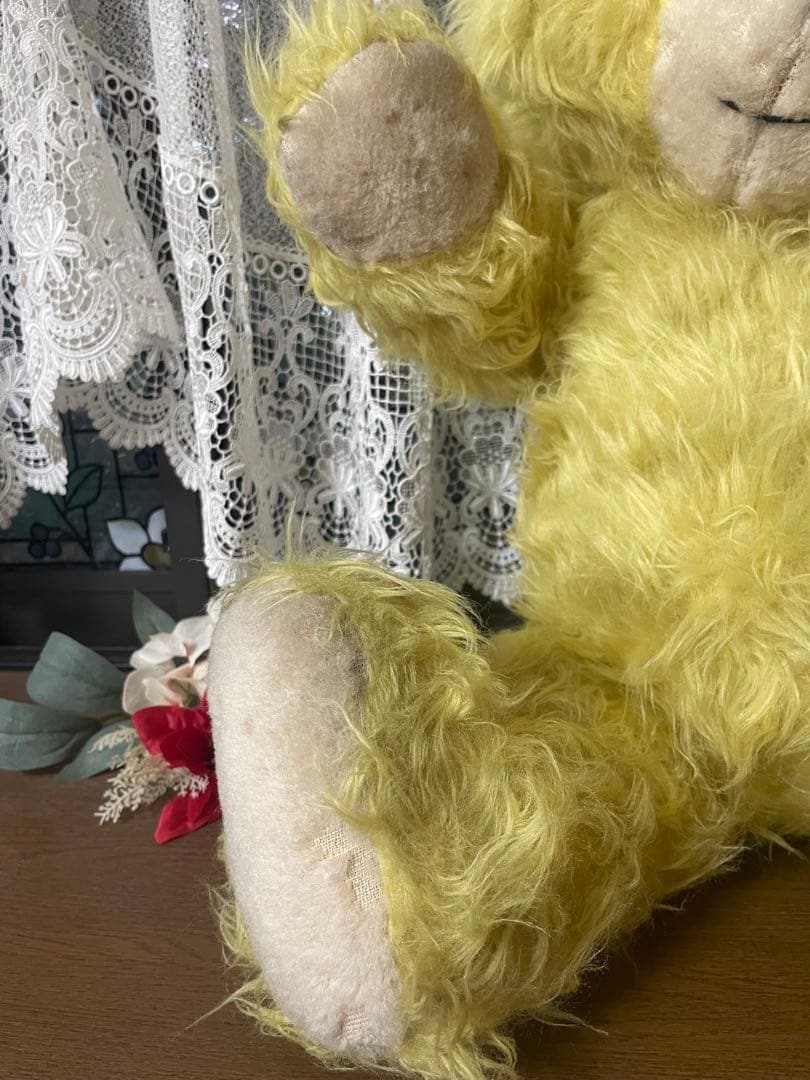 《まめ大福》アンティークベア　テディベア　ヴィンテージ　東欧　64cm