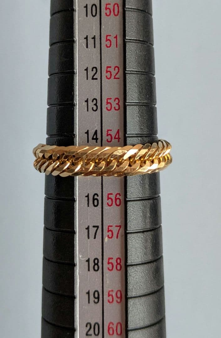 ￥1.000 off k18 ダブル喜平12面 チェーンR14.5号 2.9g