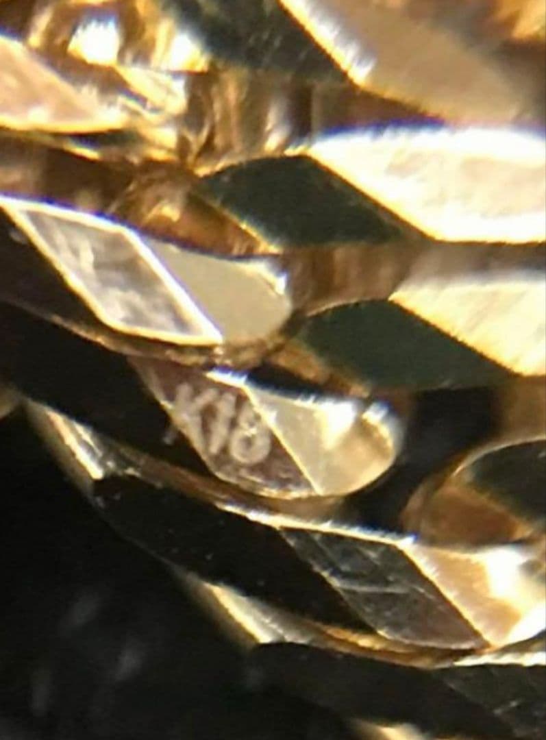 ￥1.000 off k18 ダブル喜平12面 チェーンR14.5号 2.9g