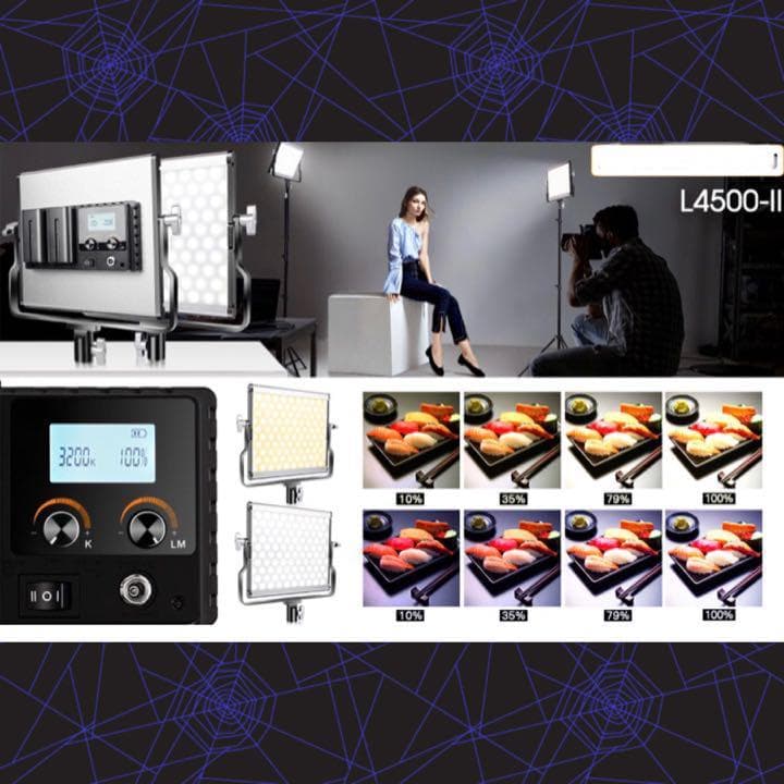 TVロケでも使う実力派＆背景スタンドキット付属❣本格的な撮影照明フル