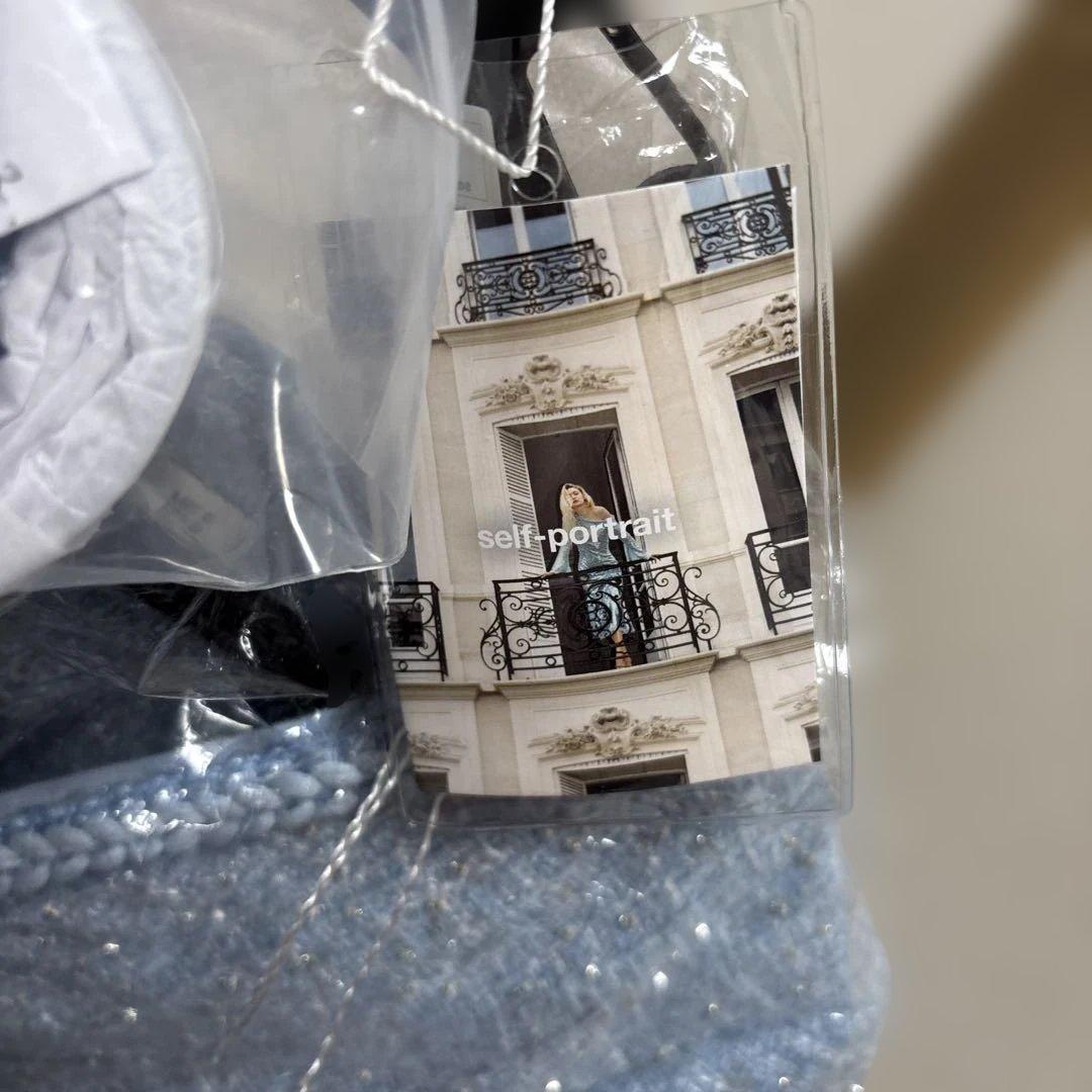 Self Portrait スパンコール ツイード　ワンピースUK6 US2