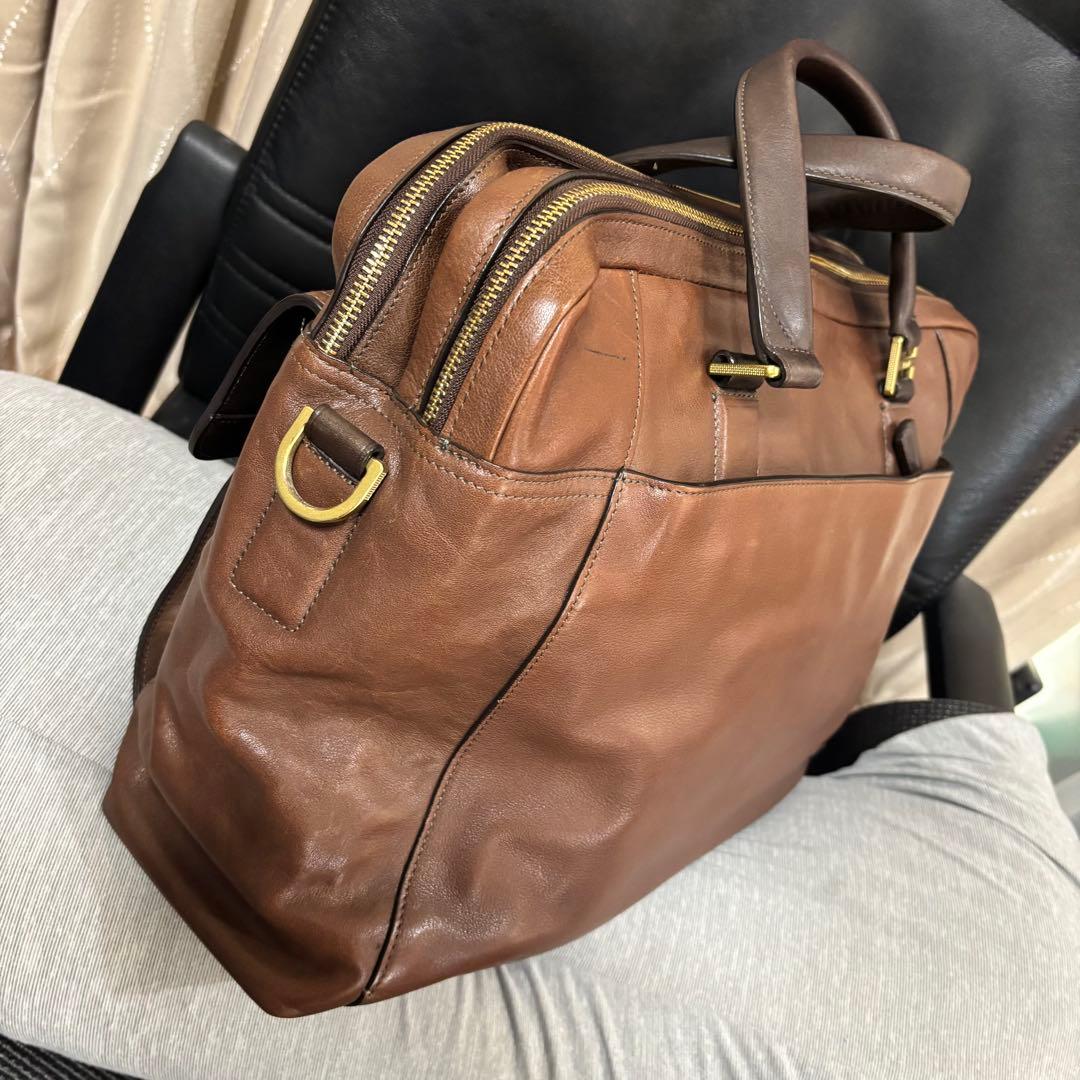 TUMI 68560D BEACON HILL レザー本革 ブリーフ　ビジネス茶