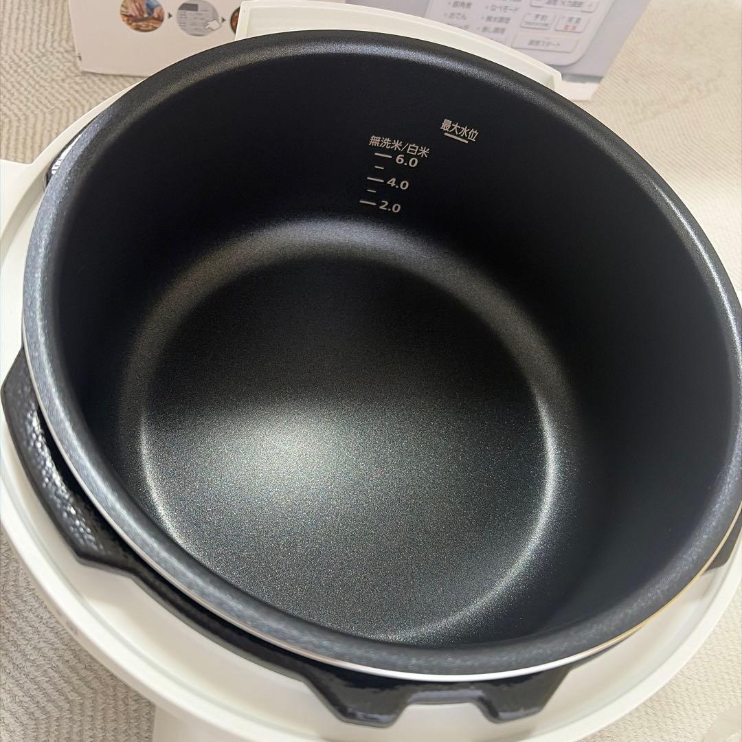 新品未使用！アイリスオーヤマ4.0L電気圧力鍋PC-MA4-W白 低温発酵