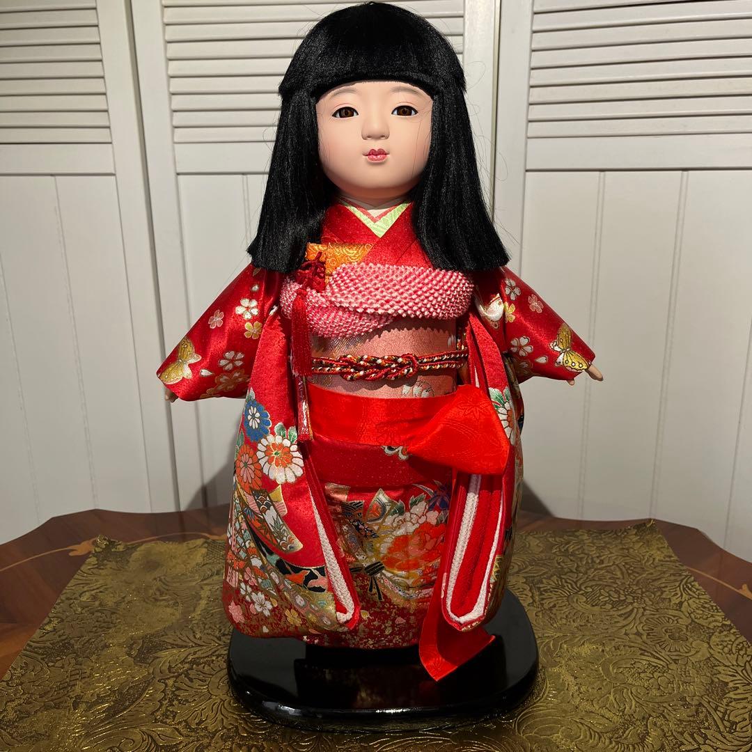 美品】可愛い 市松人形 日本人形 2体13号 47cm