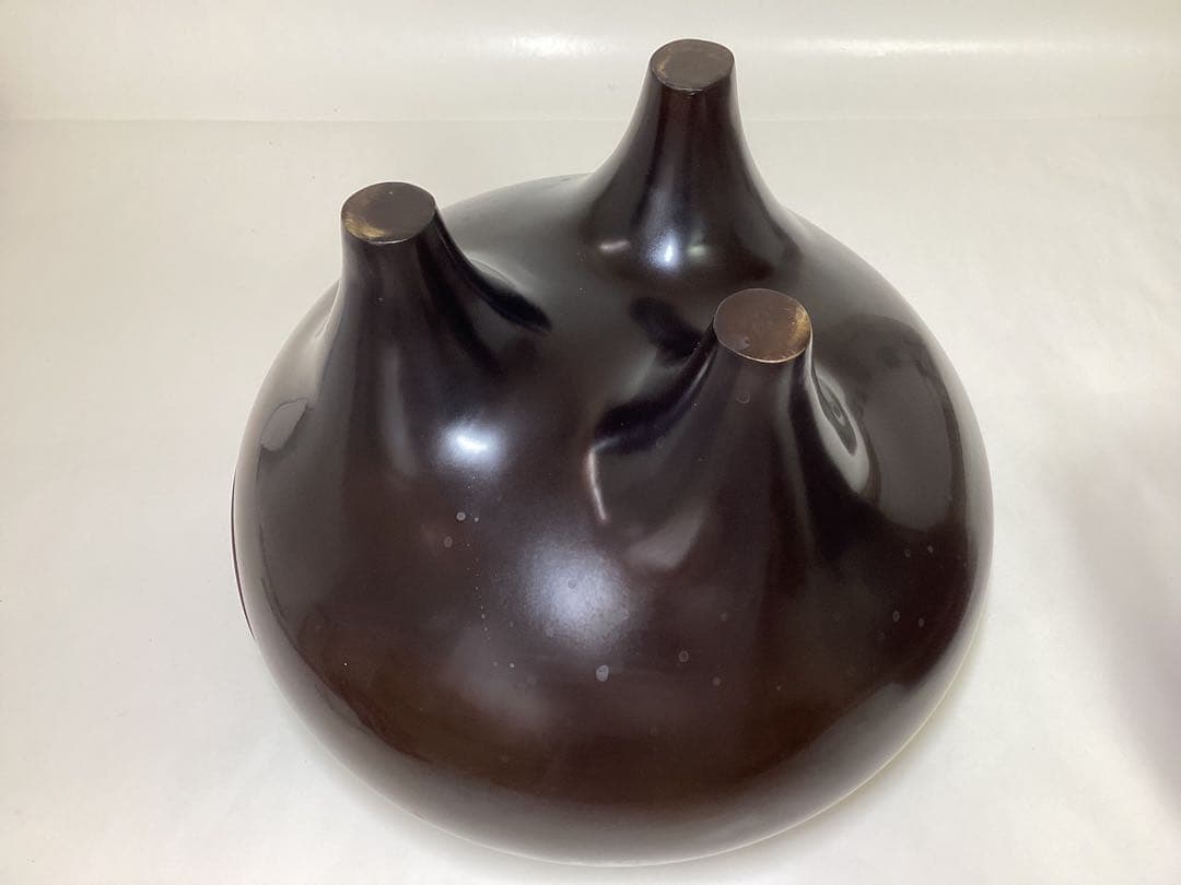 茶道具 古物品 唐銅朝鮮風炉 南鐐つまみ 釜師 高橋敬典 風炉師 金谷浄