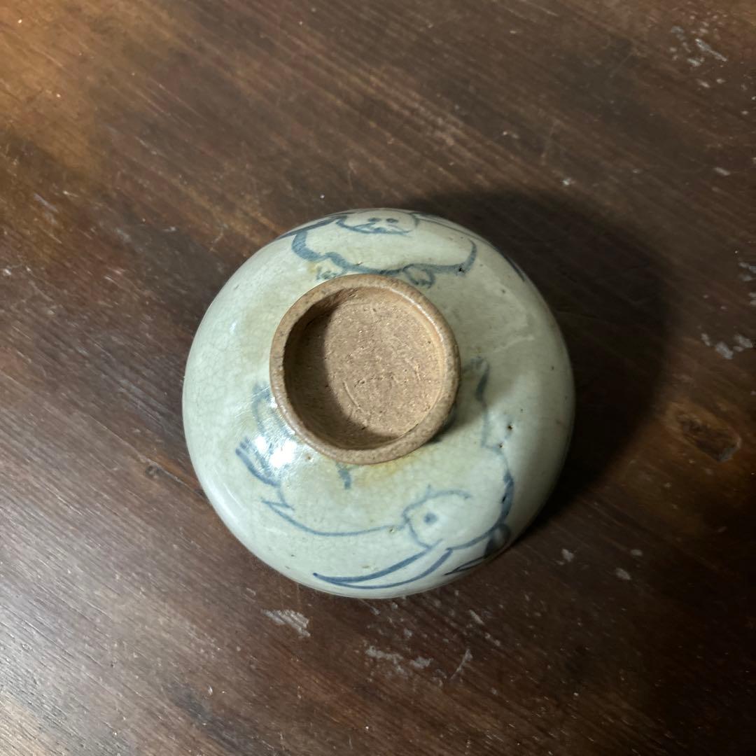 古い染付兎茶碗 うさぎ ウサギ 骨董 柳宗悦 民藝 青山二郎 白洲正子