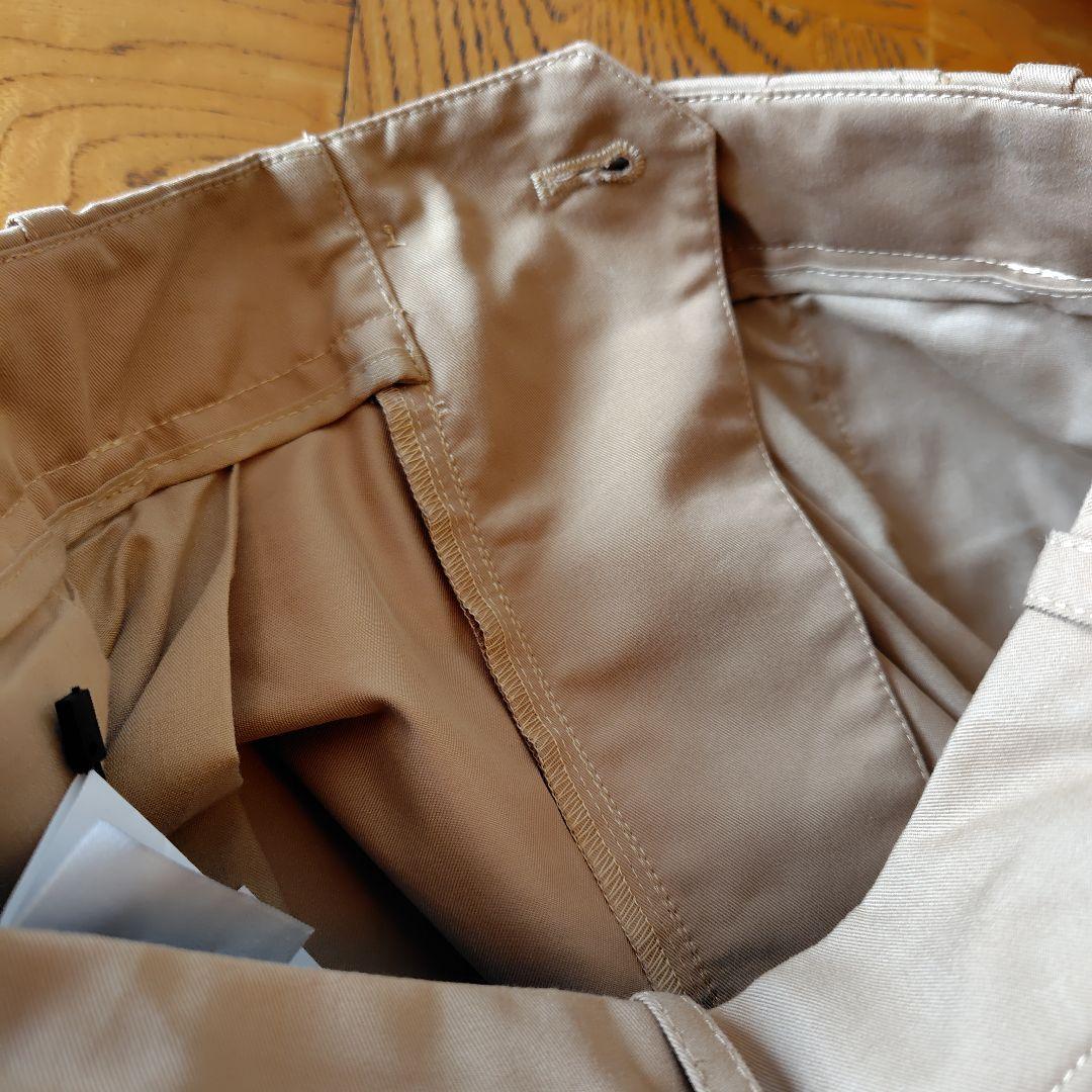 another S ベージュ タック入りワイドチノパン/S★新品・未使用タグ付き