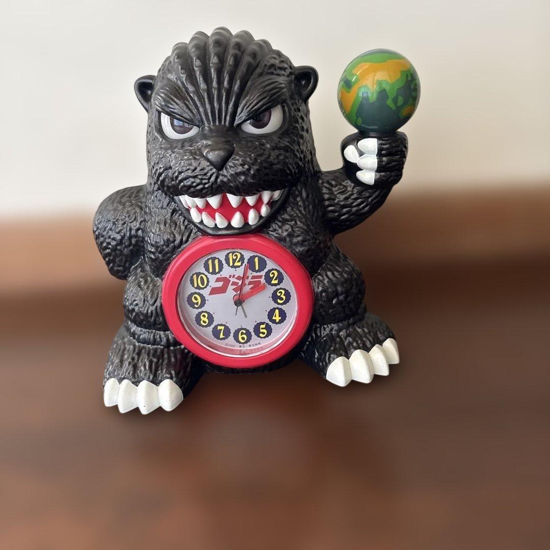激レア】ゴジラ 目覚まし時計 動作確認 フィギュア型