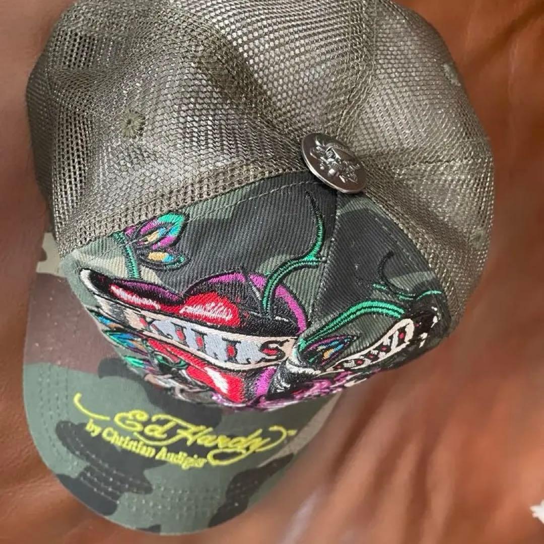 Ed Hardy スカル刺繍 キャップ 即完売レア - メルカリ
