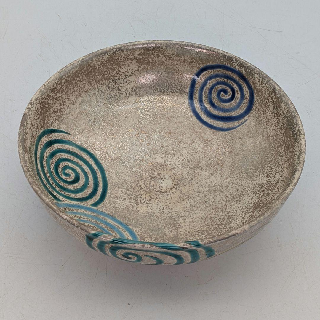 加藤広明 京焼 銀砂子水紋平茶碗 共箱合布 清水焼 抹茶碗 抹茶茶碗