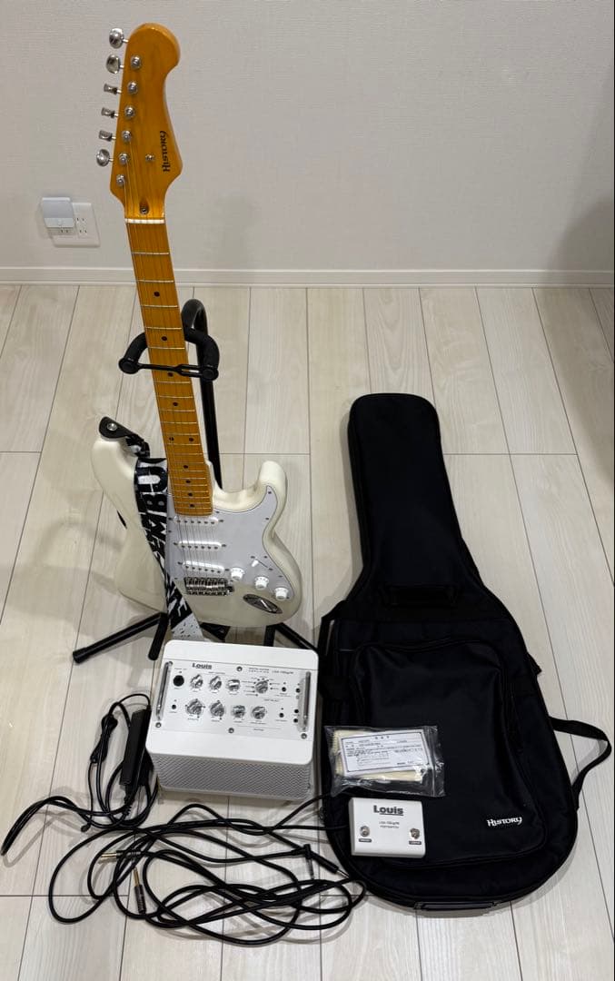 ヒストリー　スタンダード　エレキギターセット Amazon | HISTORY HST/SSH-Standard BLK エレキギター初心者12点セット