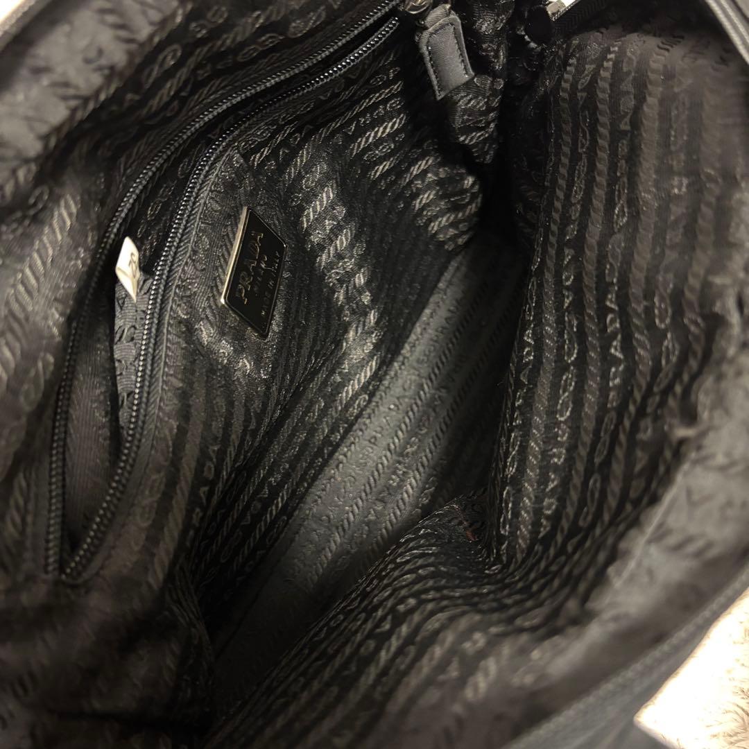 PRADA プラダ　ナイロン ハンドバッグ 三角ロゴ　ブラック　美品